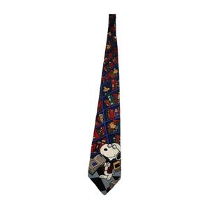 Peanuts Snoopy Woodstock Library Books Teacher Silk Necktie Joe Preppy USA